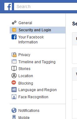 facebook security and login